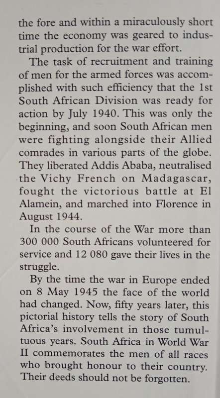 South Africa in World War II: A pictorial history by Editor John Keene