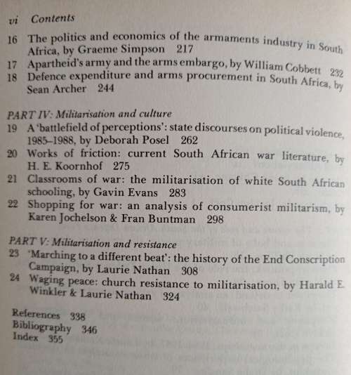 War & Society: The Militarisation of South Africa - Edited by Jacklyn Cock & Laurie Nathan
