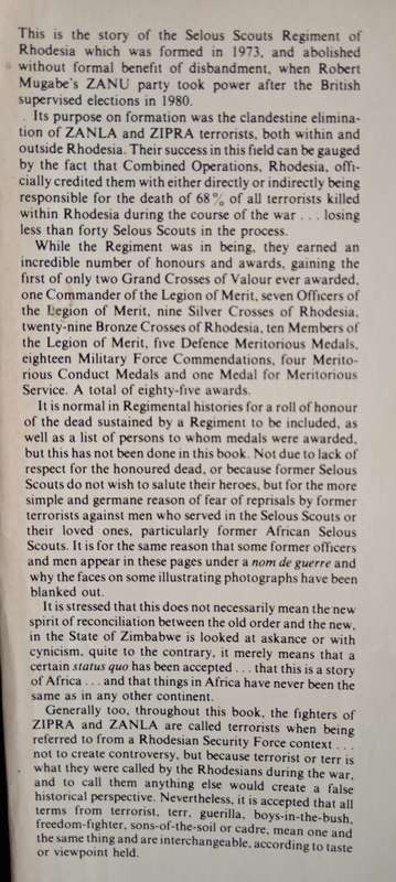 Selous Scouts Top Secret War by Lt. Col. Ron Reid Daly as told to Peter Stiff