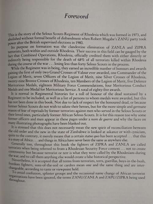 Selous Scouts Top Secret War by Lt. Col. Ron Reid Daly as told to Peter Stiff