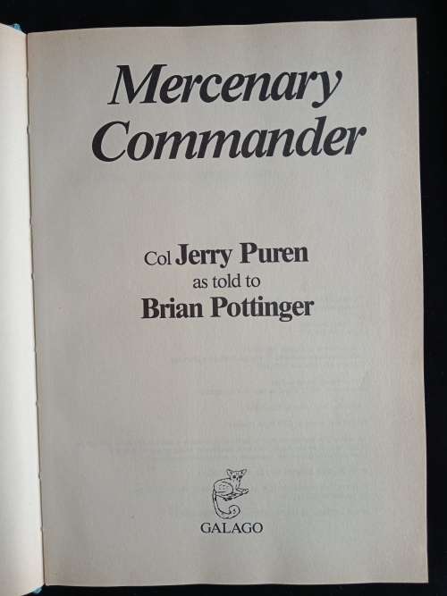 Mercenary Commander by Col. Jerry Puren as told to Brian Pottinger