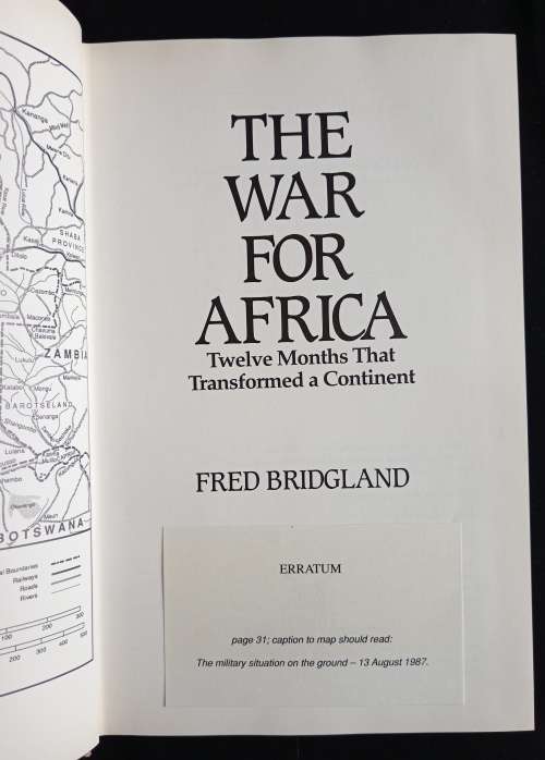 The War for Africa: 12 Months that Transformed a Continent by Fred Bridgland