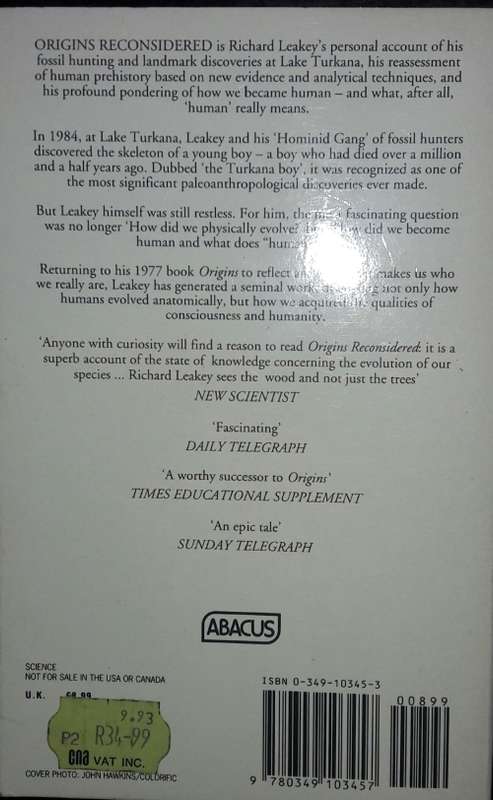 Origins Reconsidered - Richard Leakey & Roger Lewin