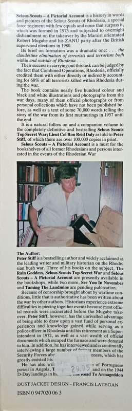 Selous Scouts: A Pictorial Account by Peter Stiff