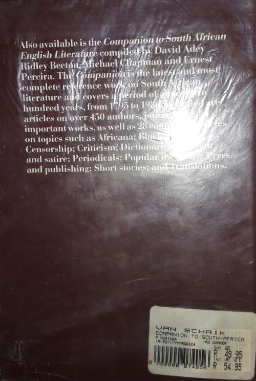 Companion To South African Libraries - Reuben Musiker