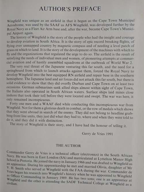 Wingfield: A Pictorial History by Gerry de Vries