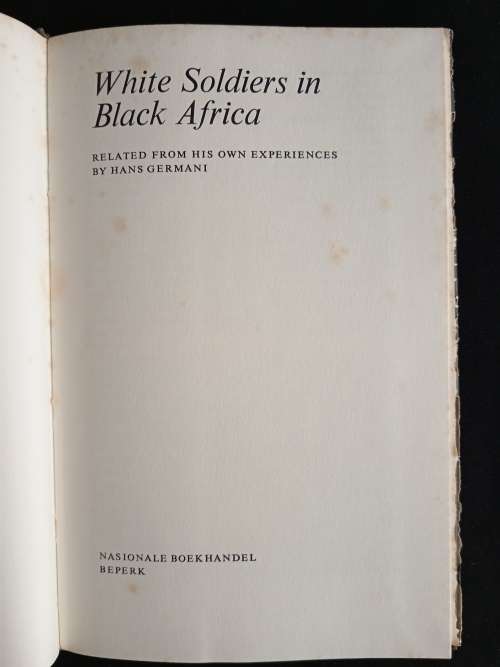 White Soldiers in Black Africa by Hans Germani