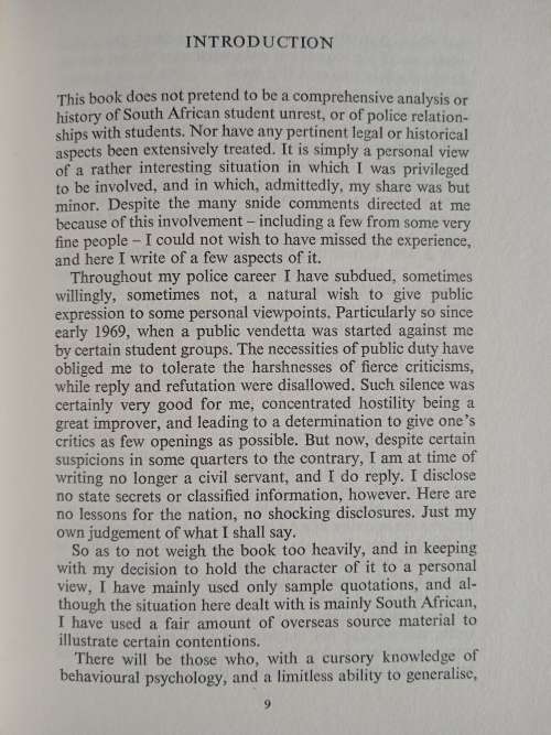 Fuzzersus: Police & Students in South Africa: - Another View by Michael Morris