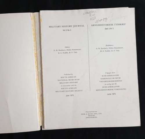Military History Journal/Krygshistoriese Tydskrif - Vol. 3 no. 3