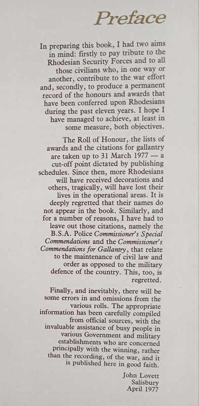 Contact - A tribute to those who serve Rhodesia by John Lovett