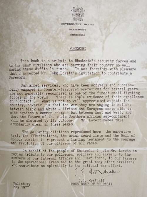 Contact - A tribute to those who serve Rhodesia by John Lovett