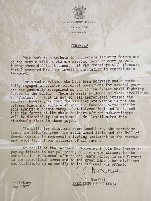 Contact - A tribute to those who serve Rhodesia by John Lovett