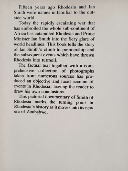 Smith of Rhodesia: A Pictorial Biography by Matthew C. White