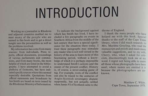 Smith of Rhodesia: A Pictorial Biography by Matthew C. White