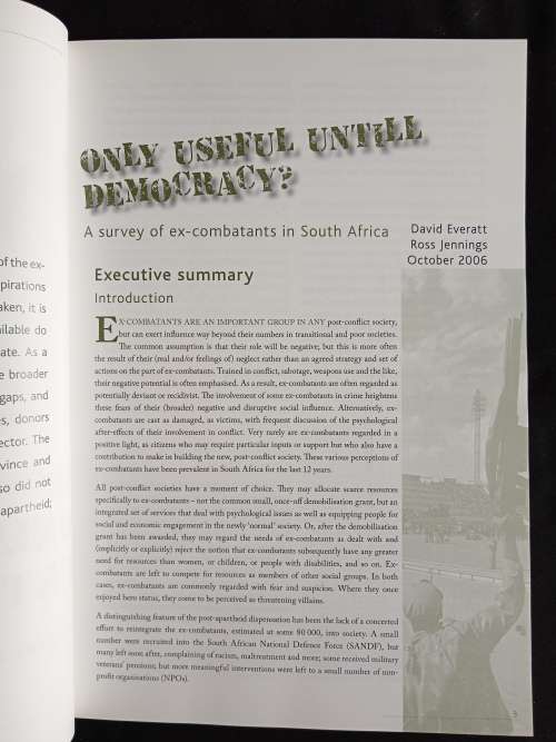 Only Useful until Democracy? - Edited by David Everatt