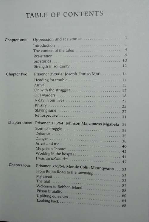 Plain Tales From Robben Island - Jan K Coetzee