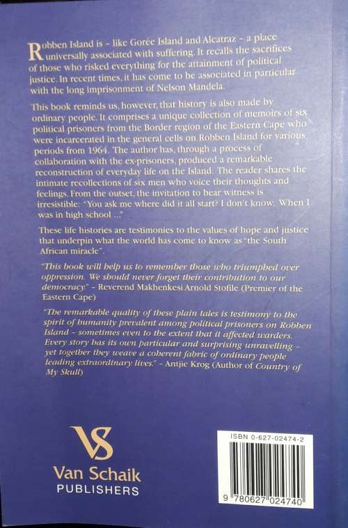 Plain Tales From Robben Island - Jan K Coetzee