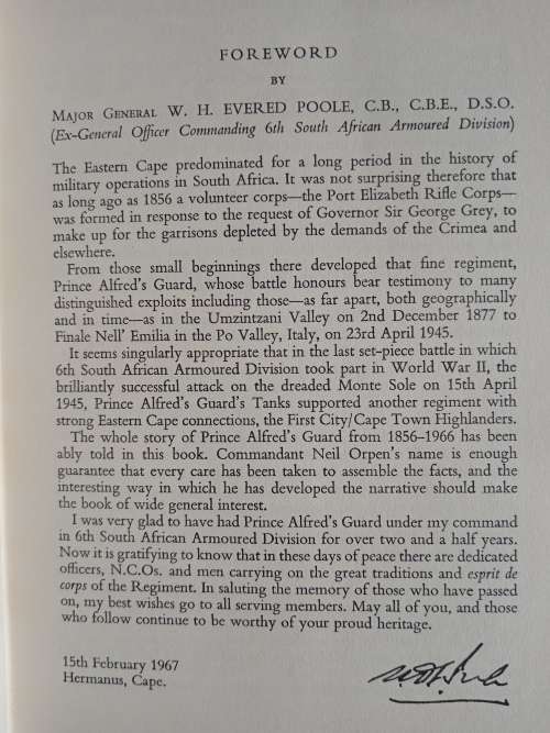 Prince Alfred`s Guard 1856-1966 by Neil Orpen