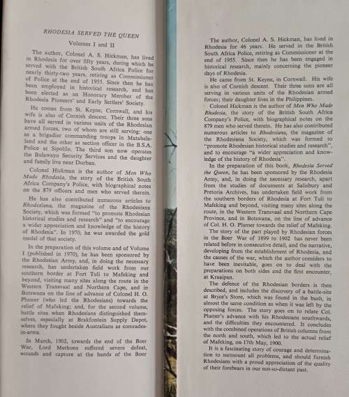 Rhodesia Served The Queen by A. S. Hickman