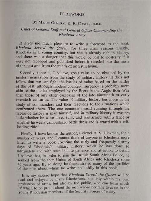 Rhodesia Served The Queen by A. S. Hickman