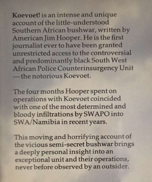 Koevoet! - The Inside Story, by American journalist Jim Hooper