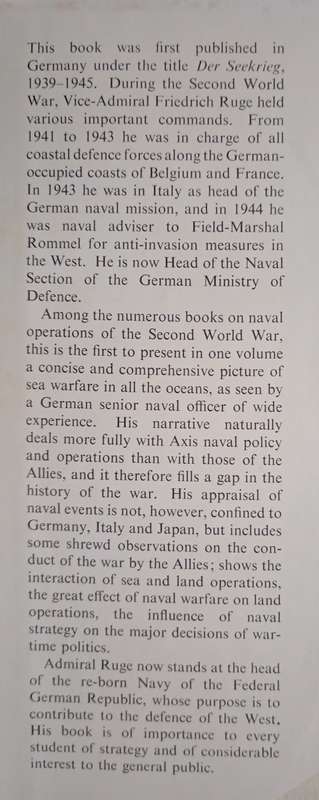 Sea Warfare 1939-1945: A German Viewpoint by Vice-Admiral Friedrich Ruge
