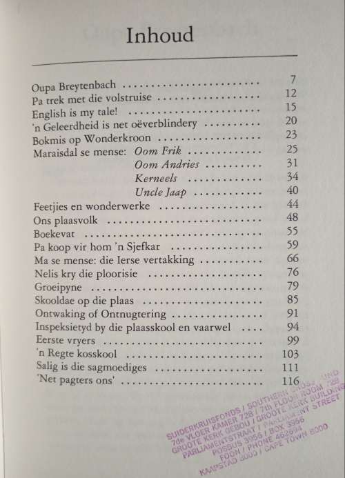 Bokmis op Wonderkroon - Biografiese vertellings deur Josie Breytenbach