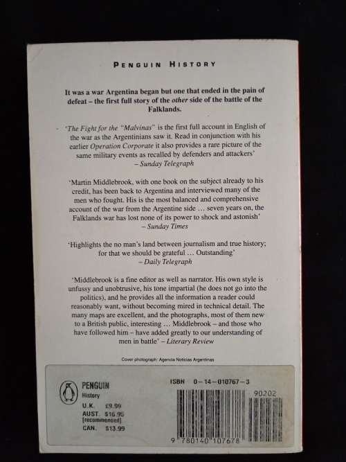 The Fight for The `Malvinas` by Martin Middlebrook