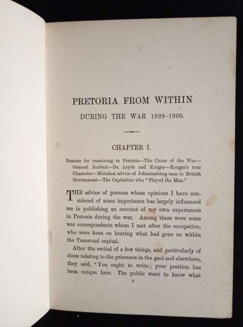Pretoria from Within: During The War 1899-1900 by H. J. Batts