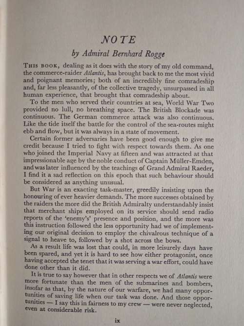 Atlantis: The Story of a German Surface Raider by Ulrich Mohr as told to A. V. Sellwood