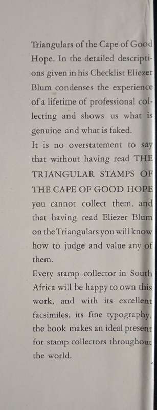 Cape Triangular Stamps by Eric Rosenthal & Eliezer Blum