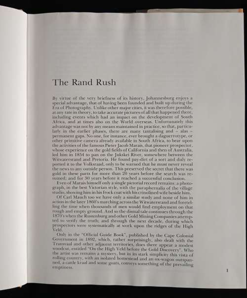 The Rand Rush: 1886-1911 Johannesburg`s first 25 Years in Pictures by Eric Rosenthal