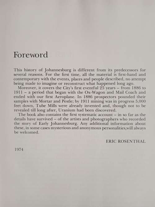 The Rand Rush: 1886-1911 Johannesburg`s first 25 Years in Pictures by Eric Rosenthal