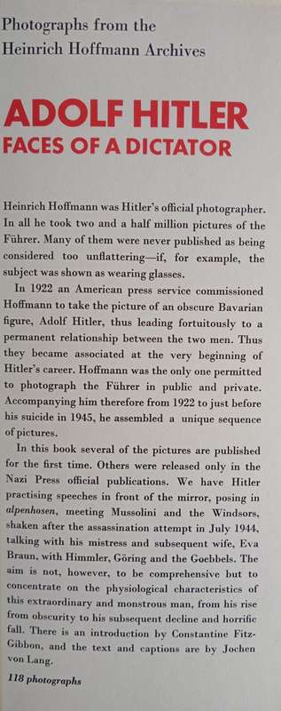 Adolf Hitler: Faces of a Dictator by Jochen von Lang