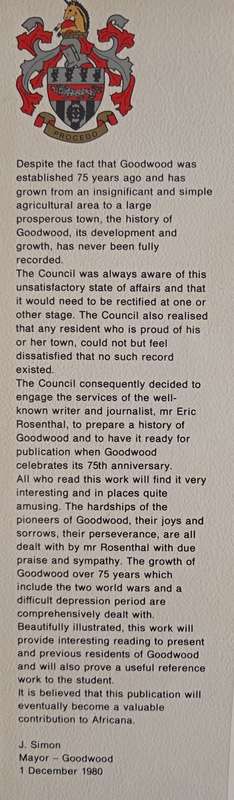 Goodwood & it`s Story by Eric Rosenthal