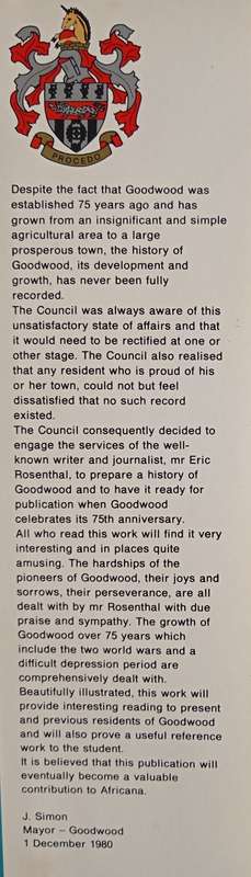 Goodwood & it`s Story by Eric Rosenthal
