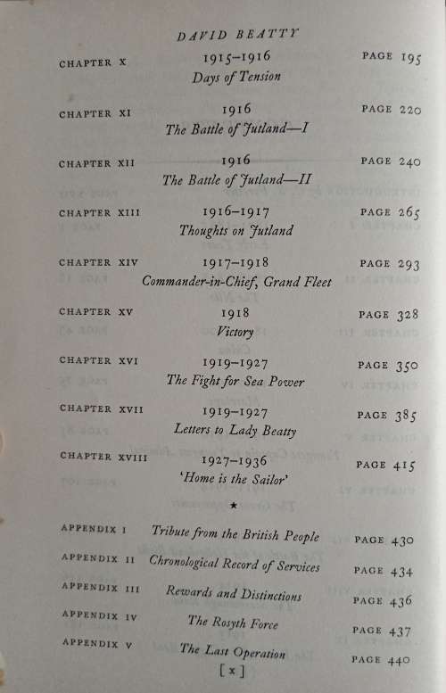 The Life & Letters of David Beatty, Admiral of the Fleet by Rear-Admiral W. S. Chalmers