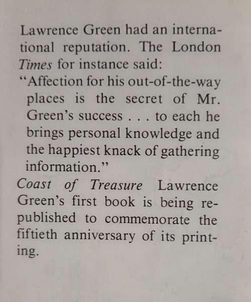 The Coast of Treasure by Lawrence G. Green