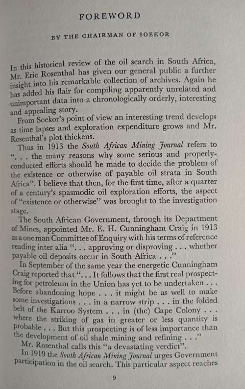 South Africa`s Oil Search Down The Years by Eric Rosenthal
