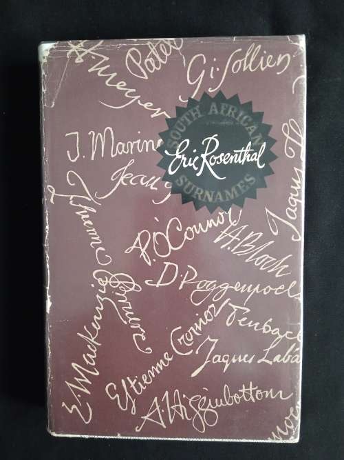 South African Surnames by Eric Rosenthal