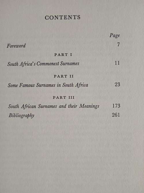 South African Surnames by Eric Rosenthal