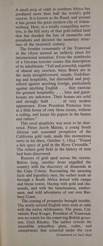 Gold! Gold! Gold! The Johannesburg Gold Rush by Eric Rosenthal