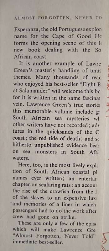 Almost Forgotten, Never Told by Lawrence G. Green