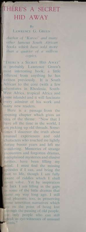 There`s a Secret Hid Away by Lawrence G. Green