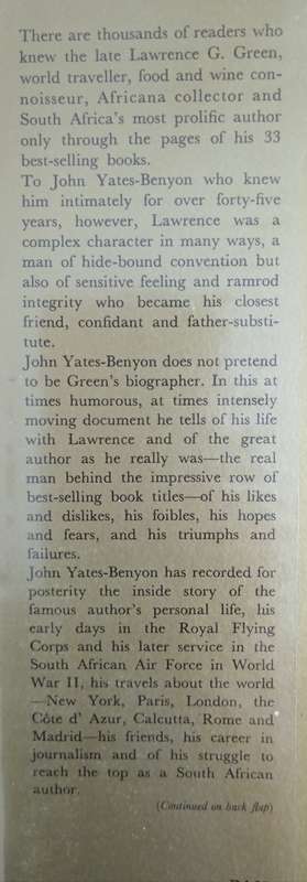 Lawrence Green: Memories of a Friendship by John W. Yates-Benyon
