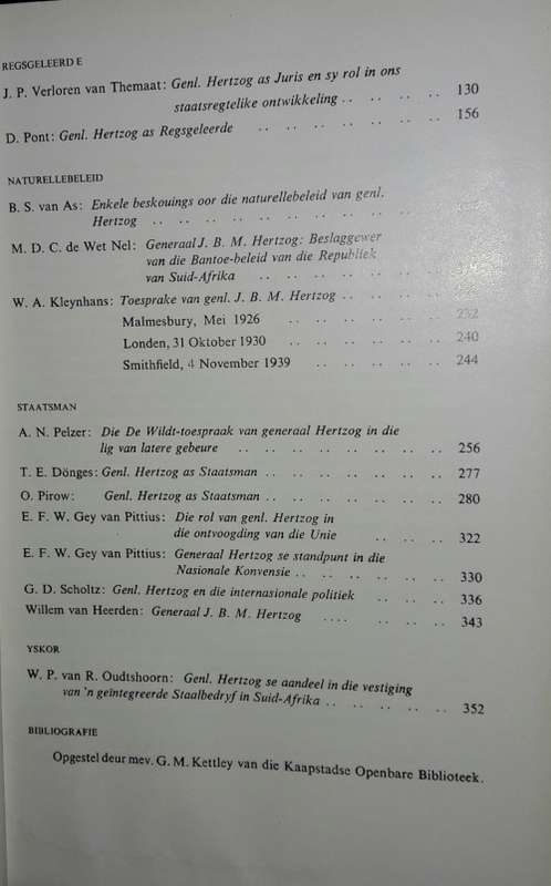 Gedenkboek Generaal J B M Hertzog - Die Suid-Afrikaanse Akademie Wir Wetenskap en Kuns