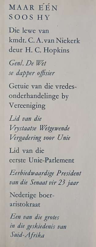 Maar Één soos Hy by H. C. Hopkins