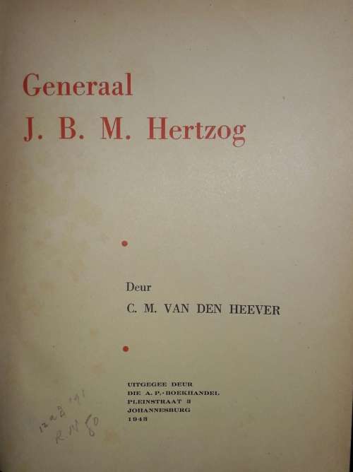 Generaal J B MHertzog