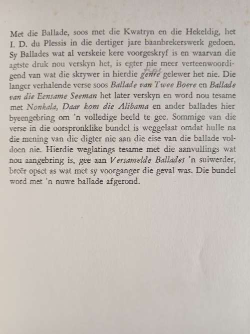 Versamelde Ballades by I. D. du Plessis