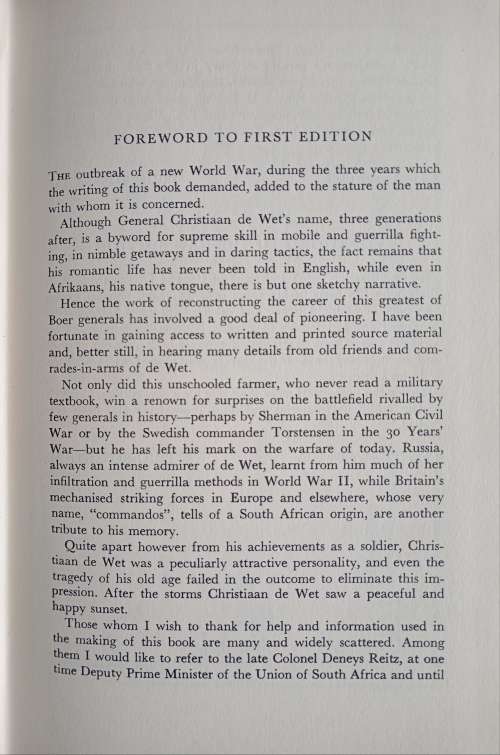 General de Wet: A Biography by Eric Rosenthal